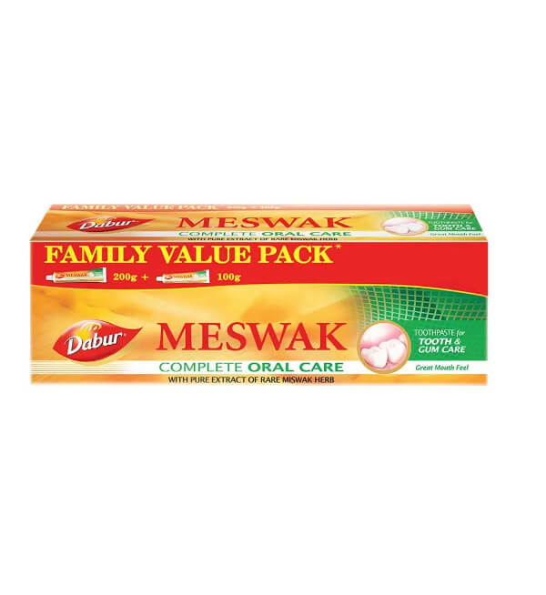 Dabur Meswak Toothpaste With Toothbrush Family Pack, (300 gm