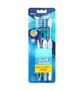 Oral-B Pro Health Criss Cross (Medium) Toothbrush, (2 + 1 Pack) – ஓரல்-பி புரோ ஹெல்த் கிறிஸ் கிராஸ் (மீடியம்) டூத் பிரஷ், (2 + 1 பேக்