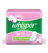 Whisper Ultra Soft Sanitary Napkin with Wings (XL) – விஸ்பர் அல்ட்ரா சாஃப்ட் சானிட்டரி நேப்க்கின் வித் விங்ஸ்