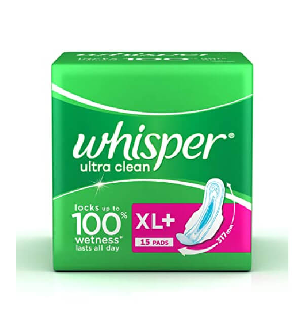 Whisper Ultra Wings Sanitary Napkin with Wings (XL+)