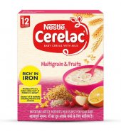 Nestle Cerelac Baby Cereal With Milk Multigrain And Fruits – நெஸ்லே செர்லக் பேபி செரல் வித் மல்டி கிரைன் & ஃபுரூட் (From 12 months), 300 gm