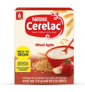 Nestle Cerelac Baby Cereal With Milk Wheat Apple – நெஸ்லே செர்லக் பேபி செரல் வித் மில்க் வீட் ஆப்பிள்(6 to 12 months), (300 gm)