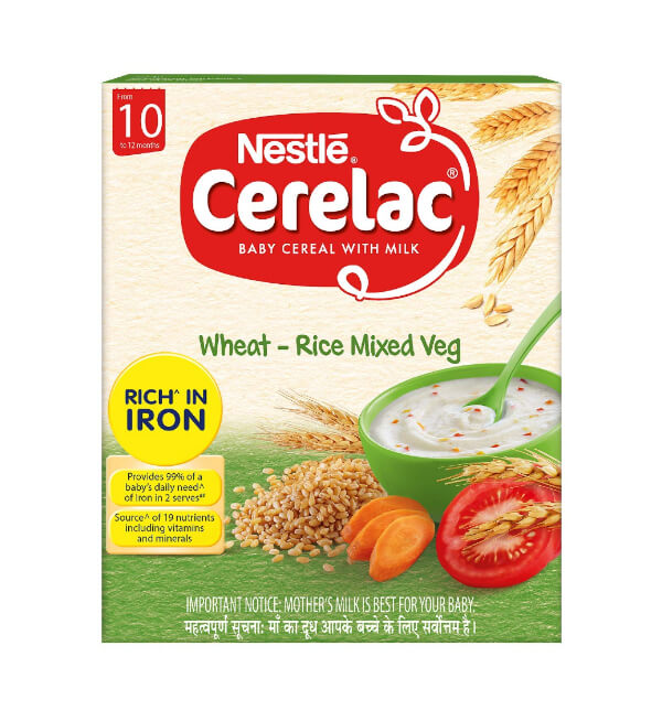 Nestle Cerelac Baby Cereal With Milk Wheat Rice Mix Veg